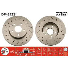 TRW féktárcsa DF4813S autóalkatrész