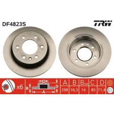 TRW féktárcsa DF4823S autóalkatrész