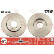 TRW féktárcsa DF6252 autóalkatrész
