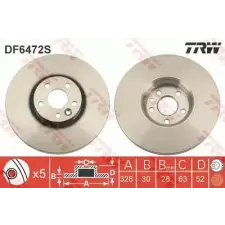 TRW féktárcsa DF6472S autóalkatrész