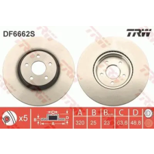 TRW féktárcsa DF6662S autóalkatrész