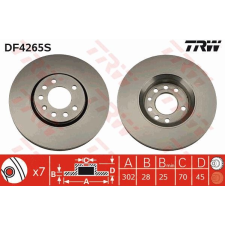 TRW Féktárcsa TRW DF4265S féktárcsa