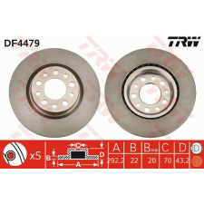 TRW Féktárcsa TRW DF4479 féktárcsa