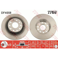 TRW Féktárcsa TRW DF4558 féktárcsa