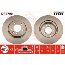 TRW Féktárcsa TRW DF4790 féktárcsa