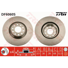 TRW Féktárcsa TRW DF6060S féktárcsa