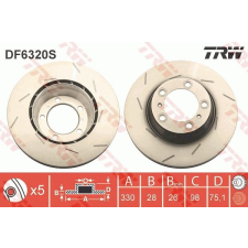 TRW Féktárcsa TRW DF6320S féktárcsa