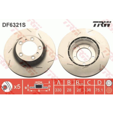 TRW Féktárcsa TRW DF6321S féktárcsa