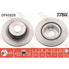TRW Féktárcsa TRW DF6352S féktárcsa