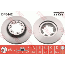 TRW Féktárcsa TRW DF6442 féktárcsa