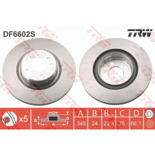 TRW Féktárcsa TRW DF6602S féktárcsa
