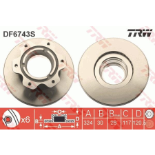 TRW Féktárcsa TRW DF6743S féktárcsa