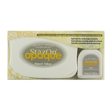Tsukineko Tintapárna + utántöltő , StazOn Opaque & Inker / Set - Napoli Yellow (1 csomag) bélyegző