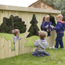 TTS Kültéri tükrös rajztábla fa (3db) kerti játék