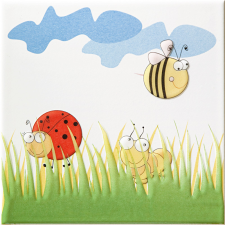 Tubadzin Pastel Robaczki 1 20x20cm DECOR csempe
