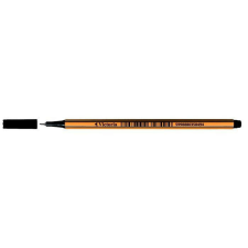 Tűfilc, 0,4 mm, VICTORIA OFFICE,"Slim", fekete filctoll, marker