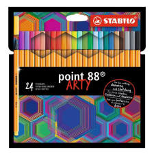  Tűfilc STABILO Point 88 0,4mm 24db-os készlet filctoll, marker