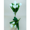  Tulipán 7 ágú selyemvirág csokor 36 cm - Fehér