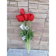 Tulipán Művirág 1 szálas 40cm #piros dekoráció