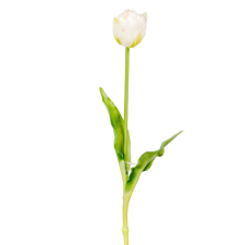  Tulipán szálas gumi krém 40cm dekorációs kellék
