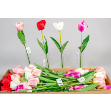  Tulipán szatén szálas selyemvirág 46 cm dekoráció