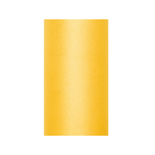  Tüll egyszínű, sárga, 0,3 x 9 m dekorációs kellék