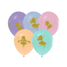  Tündér Fairy léggömb, lufi 5 db-os 12 inch (30cm) party kellék