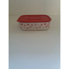 Tupperware Mindennapi szögletes/Tároló, 500 ml, Hópehely piros tetővel - Tupperware papírárú, csomagoló és tárolóeszköz