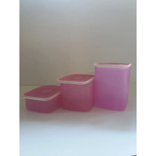 Tupperware Mindennapi szögletes/Tároló Rózsaszín (0,5 + 1,3 + 2,1 liter) - Tupperware papírárú, csomagoló és tárolóeszköz