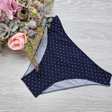 Turbó Varrat nélküli női alsó KÉK-PÖTTYÖS mintás S női alsó