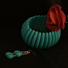  Türkinit karkötő 3 cm-es. ékszer szett