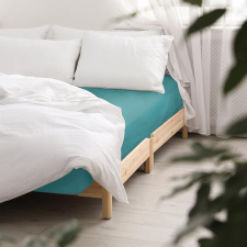  Türkisz zöld pamutszatén gumis lepedő 90*200 cm lakástextília