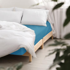  Türkizkék pamutszatén gumis lepedő 140*200 lakástextília