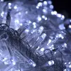  Turturi karácsonyi fényfüzér, IP44, 29 m, 847 LED, Fringe függöny, hideg fehér, 8 fényjáték, 31 V-os transzformátor, 9 W teljesítmény, Összeköthető, Beltéri/Kültéri, 3 m-es hosszabbító, Feket