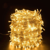  Turturi karácsonyi fényfüzér, IP44, 36 m, 1050 LED, Fringe függöny, Meleg fehér, 8 fényjáték, 31 V-os transzformátor, 9 W teljesítmény, Összeköthető, Beltéri/Kültéri, 3 m-es hosszabbító, Feke
