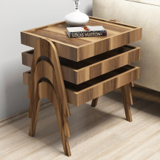 TUTI AG Dohányzóasztal (3 részes) Roma - Walnut bútor