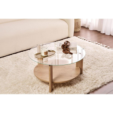TUTI AG Dohányzóasztal Clara - Sapphire Oak, Transparent bútor
