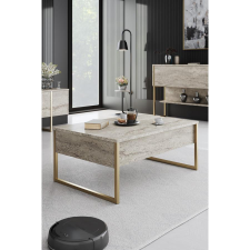 TUTI AG Dohányzóasztal Luxe - Travertine, Gold bútor