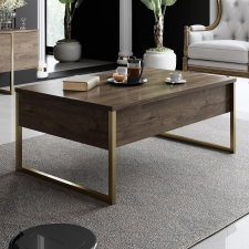 TUTI AG Dohányzóasztal Luxe - Walnut, Gold bútor