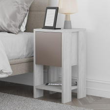 TUTI AG Éjjeliszekrény Ema - White, Light Mocha bútor