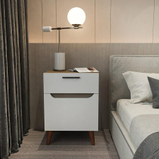 TUTI AG Éjjeliszekrény Losso - White, Oak bútor