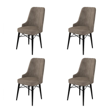 TUTI AG Étkezőszék szett (4 db) Pare - Cappuccino, Fekete bútor