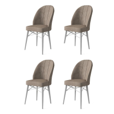 TUTI AG Étkezőszék szett (4 db) Ritim - Cappuccino, Fehér bútor