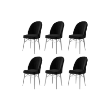 TUTI AG Étkezőszék szett (6 db) Ritim - Fekete, Fehér bútor