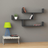 TUTI AG Fali polc Tibet - Anthracite