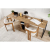 TUTI AG Íróasztal Twin Study Desk - Atlantic Pine, Fekete