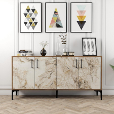 TUTI AG Konzolasztal Kiev 160 - Diós, Fehér Marble bútor