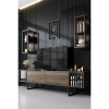 TUTI AG TV szekrény Chrome Line - Walnut, Black