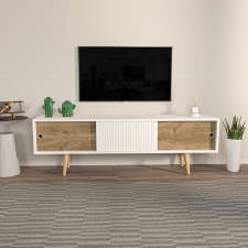 TUTI AG TV szekrény Ecrin - White, Walnut bútor