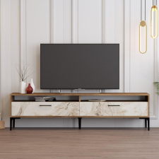 TUTI AG TV szekrény Istanbul 2 - Diós Fehér Marble bútor
